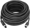 4 Pin Camera Cable with Corrugation Tube Cover, Aviation Extension, Video Cable for Backup Camera Rear View System RV Truck Trailer Bus Car Waterproof (65FT/20M)