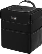 Car Trash Can - 3.5 Gallon Ultra Large Car Organizer and Storage with Adjustable Straps & Magnetic Snaps, Waterproof Car Accessory for Interior Car Storage with Unrestricted Placement (Black)