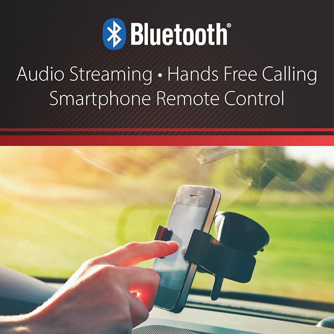 DMR74 7-Inch Touchscreen Double DIN Car Stereo, Bluetooth | Backup camera input, hands-free Bluetooth calling, USB playback & charge, push to talk voice assistant, no CD or DVD