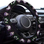 Purple Dark Fantasy Steering Wheel Cover, Polyester Non-Slip Car Wheel Grip, Universal 15 Inch Auto Accessory