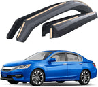 Goodyear Shatterproof in-Channel Window Deflectors for Honda Accord 2013-2017 Sedan, Rain Guards, Window Visors for Cars, Vent Deflector, Car Accessories, 4 pcs - GY008441