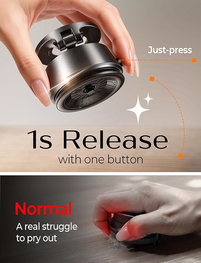 Suction Phone Mount【2026 Auto Vacuum 3.0】, 360 Adjustable Magnetic Phone Holder for Car Dashboard Universal Magsafe Accessories Gifts for Men Women for iPhone 17 Pro Max Air 16 15 14 13 12