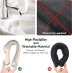 Car Seat Gap Filler Set of 2, 3IN1 Seat Side Gap Filler Plug with Storage Slot & Hook Function, Soft Foam Universal Fit Car SUV Truck Fill Gap Between Seats Console Organizer（Narrow Ivory）