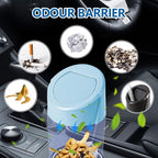 Mini Car Trash Can with Lid, Portable Garbage Can for Car, Leakproof Cup Holder Automotive Garbage Bin with 2 Rolls of Trash Bags, Small Trash Storage Can for Car Home Office(Light Blue)
