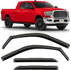 Voron Glass in-Channel Extra Durable Rain Guards for Ram 2500/3500 2011-2026 Mega Cab, Window Deflectors, Vent Window Visors, 4 Pieces - 200547