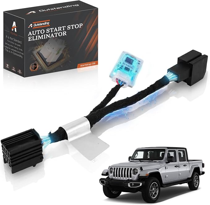 Auto Start Stop Eliminator Compatible with Jeep Wrangler 2018-2026,Gladiator 2020-2025 Accessories, Plug and Play Easy Install Autostop Eliminator