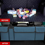 Car Trunk Organizer, Backseat Hanging Large Storage with Adjustable Straps,Waterproof PVC Collapsible Cargo Bag, Car Interior Accessories for Auto SUV MPV (Blue)
