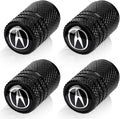 4pcs Tire Valve Stem Caps, Compatible with Acura NSX RDX CDX RLX TLX TLX-L ILX RLX Series Stem Cap Universal Car Air Cover Car Accessories for Cars, SUV, Truck, Motorcycles Black