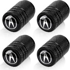 4pcs Tire Valve Stem Caps, Compatible with Acura NSX RDX CDX RLX TLX TLX-L ILX RLX Series Stem Cap Universal Car Air Cover Car Accessories for Cars, SUV, Truck, Motorcycles Black