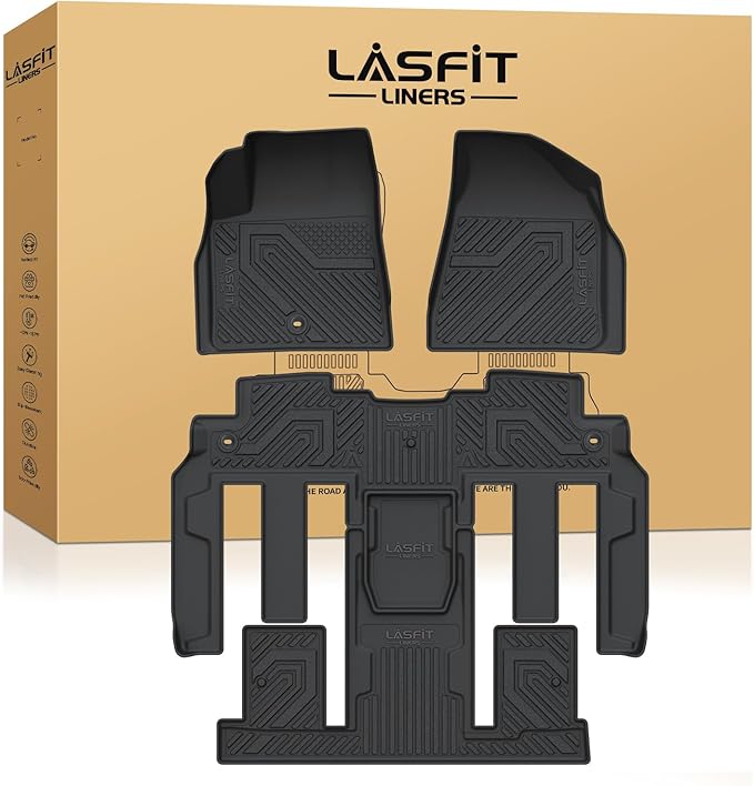 Floor Mats for Chevy Traverse 2009-2017(Only 7 Seat)/Buick Enclave 2008-2017(Only 7 Seat)/Saturn Outlook 2008-2010(Only 7 Seat)/GMC Acadia 2007-2016 & Acadia Limited 2017(Only 7 Seat)