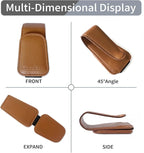 Magnetic Sunglass Holder for Car Visor,Leather Glasses Holder,Vehicle Accessories Sunglasses Visor Clip for Truck 2 Pack