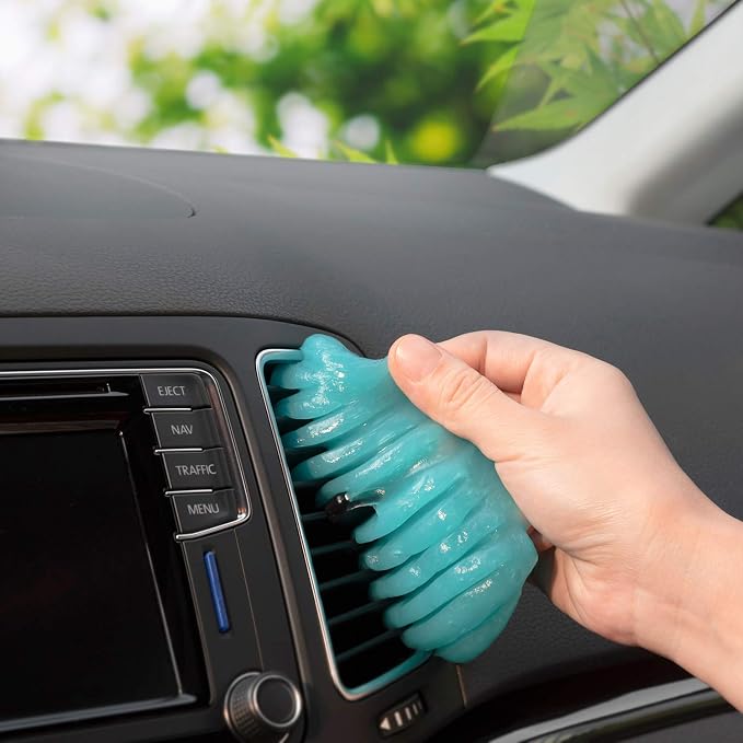 2Pack Cleaning Gel Car Putty Slime for Detailing Putty Detail Tools Car Interior Cleaner Automotive Cleaning Kits Keyboard Cleaner Blue Rose (320g/11.2oz)