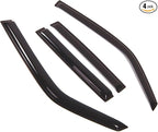 Outside Mount Window Vent Visors Rain Guards Compatible with Mitsubishi Montero 2001-2006 | Side Window Wind Deflectors Rain Shields | Smoke Tinted, 4 Pcs Set, DGWV-328
