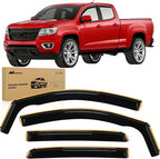 in Channel Window Deflectors for Chevy Colorado Crew Cab/GMC Canyon Crew Cab 2015 2016 2017 2018 2019 2020 2021 2022 Rain Guards,Vent Window Visors-4pcs