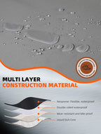 Universal Fit Waterproof Car Seat Cover - Rubber-Based Protection for Athletes, Fitness & Pets - Non-Slip Interior Backing, Includes Seat Belt Protector - Gray