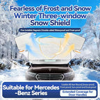 Magnetic Windshield Snow Cover for Ice and Snow, 3-Layer Heavy-Duty Car Cover with Side Mirror Protection, Windproof & Anti-Theft, Fits SUVs and Trucks, (65 x 53 in)