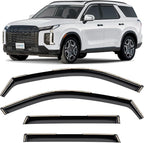 in-Channel Incredibly Durable Rain Guards for Hyundai Palisade 2020-2025, Original Window Deflectors, Vent Window Visors, Vent Deflector, 4 pcs. - 621314