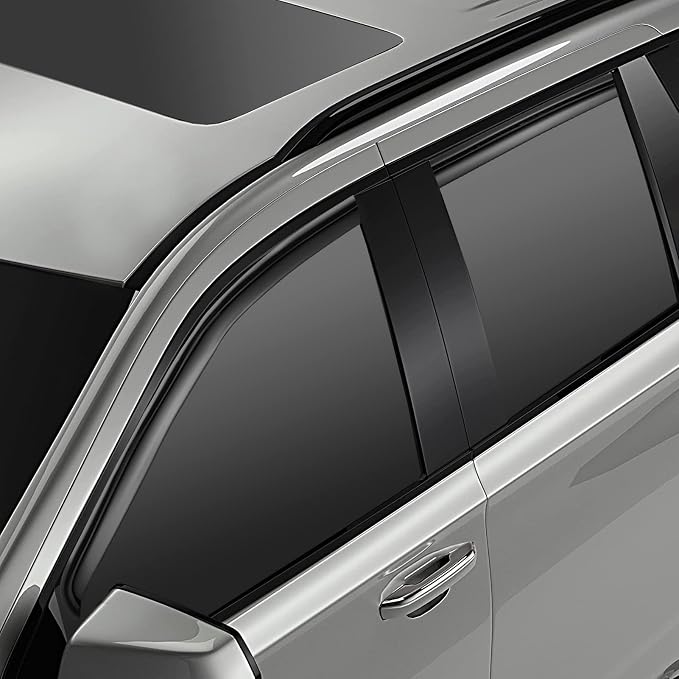 Window Visors Rain Guards for 2007-2018 Jeep Wrangler JK Unlimited, Window Vent Wind Shades Deflectors Shield for 07-18 Wrangler JKU 4-Door