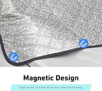 Windshield Cover, Dust/Leaf Resistant Windshield Trough Protection Cover, 66.9" x 17.7" Front Window Protector for All Seasons, Fit for Most Cars Trucks (Silver)