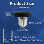 4PCS 60mm Shaft Diameter Car Lift Rubber Tray Heightening Feet Plus High Leg Pads, Screw Up Car Lift Pads Heightening Feet Tray