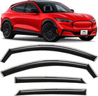 Voron Glass in-Channel Extra Durable Rain Guards for Ford Mustang Mach E 2021-2026, Window Deflectors, Vent Window Visors, 4 Pieces - 200806