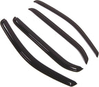 WD2-362 Dark Smoke 4 Pcs Set Window Visor (Outside Mount) Deflector Rain Guard Compatible with 2005-2016 Nissan Xterra