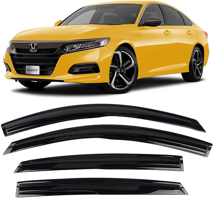 Tape-On Side Window Visors rain Guards Vent Deflectors for Honda Accord 2018 2019 2020 2021 2022