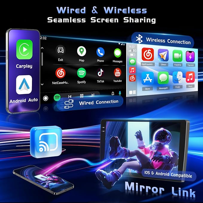 4G+64G Android 15 Radio for Mitsubishi Outlander Sport RVR ASX 2019-2021 Wireless CarPlay, 10'' Incell Full Touchscreen Stereo Android Auto Bluetooth 5G WiFi EQ FM RDS GPS WiFi SWC AHD Backup Camera