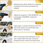 2 Pack 3.5 inch Eraser Wheel Decal Remover Eraser Wheel Adhesive Remover with Adapter Rubber Eraser Wheel for Drill Removes Car Decal Vinyl Tape Graphics Pinstripe Sticker Remover