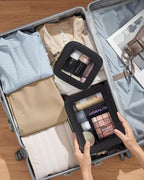Travel Clear Makeup Bag Set, TSA Approved Cosmetic Bag Case with Zipper Portable Makeup Pouch Toiletry Bag Traveling Cosmetic Organizer Storage Bag Car Organizer Car Essentials
