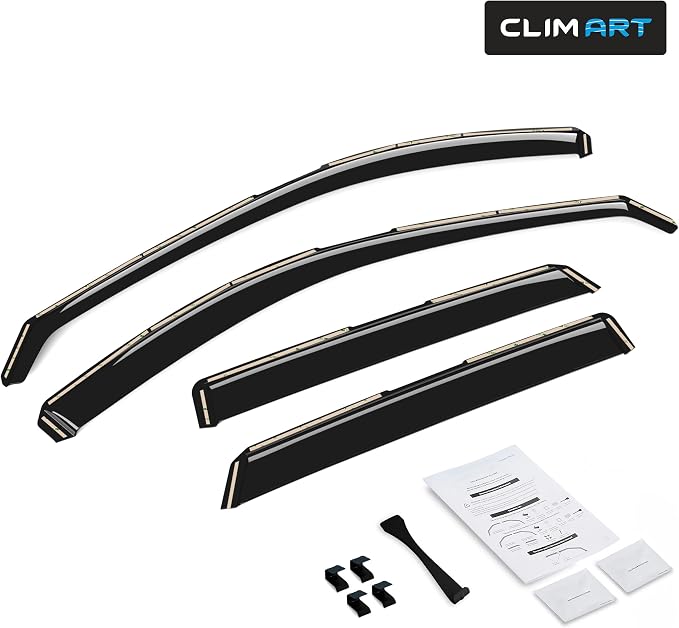 in-Channel Incredibly Durable Rain Guards for Mazda CX-5 2017-2025, Original Window Deflectors, Vent Deflector, Vent Window Visors, Dark Smoke Car Accessories, 4 pcs. - 620475