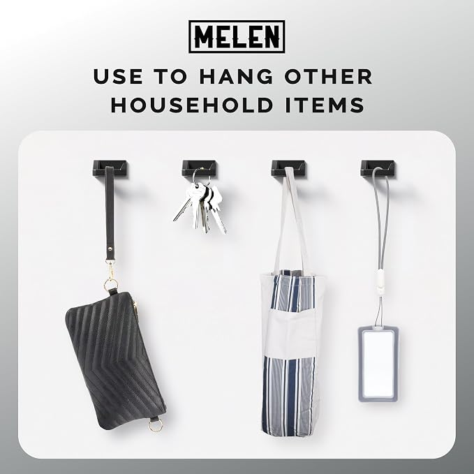 MELEN Adhesive Sunglass Organizer Wall (16-Pack) - Strong and Compact Glasses Holder, Sunglass Holder for Car and Wall - Black
