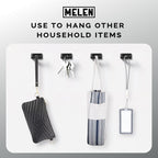 MELEN Adhesive Sunglass Organizer Wall (16-Pack) - Strong and Compact Glasses Holder, Sunglass Holder for Car and Wall - Black