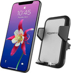 Universal Portable Smartphone Holder for Car, Air Vent Mount, 360° Rotation, Easy to Install, One-Handed Release, Adjustable and Secure, Grey