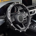 16 inch Diamond Soft Leather Steering Wheel Cover,Compatible for F150 F250 F350 Ram 4Runner Tacoma Tundra Range Rover