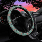 Cute Cat Face Steering Wheel Cover for Women Men Neoprene Breathable Wheel Cover Protector Anti-Slip Car Accessories Universal 15 Inch Fit for Cars Trucks Vehicles