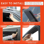 in-Channel Rain Guards Compatible with Honda Accord 2018 2019 2020 2021 2022 2023, Black Window Deflectors Window Visor Side Shatterproof Sun Visor, 4-Pieces Set