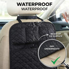 2 Pack Car Back Seat Cover 3 Pocket + 1 XLarge Pocket Organizer Protector from Dirt Scratches Mud Fit All Automotive Model Waterproof Durable Preventing the Impact of Children Kick 17"x25"