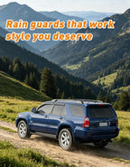 Low Profile Window Rain Guards Fit for 2009-2003 Toyota 4Runner Rain Guard Window Deflectors Extra-Thick Side Window Visors Vent Shades Tape-on Vent Visors Car Accessories