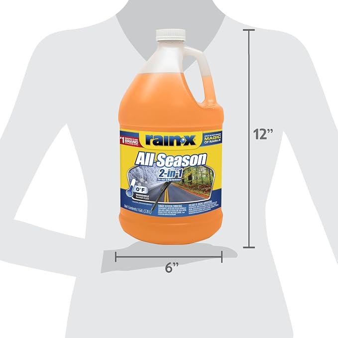 All Season 0°F 2-in-1 De-Icer & Bug Remover Windshield Washer Fluid - 1 Gallon (Pack of 6)