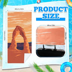 Car Seat Towel Covers with Storage Bag, 63 x 32 Inch Universal Non Slip Waterproof Sweat Protector for Car Truck, Gym Swimming Running, Machine Washable (2 Pack,Rock Arch)