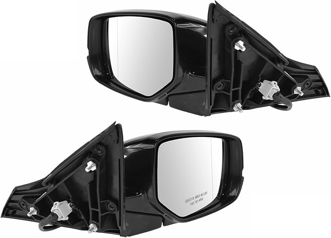 2 Piece Driver and Passenger Side Mirror Assembly Set Electric Adjustment Heated No Memory Black Compatible with 2013-2014 Honda Accord Coupe EX EX-L HO1320274 HO1320279 HO1321274