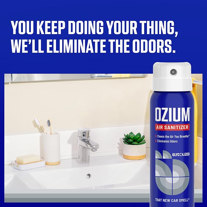 3.5oz Air Sanitizer Spray & Odor Eliminator for Homes, Cars, Offices and More, New Car Smell, (Pack of 2)