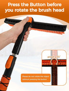 41" Ice Scrapers for Car Windshieldand Extendable Snow Brush with Foam Grip and 360° Pivoting Brush Head for Christmas Car Auto Truck SUV