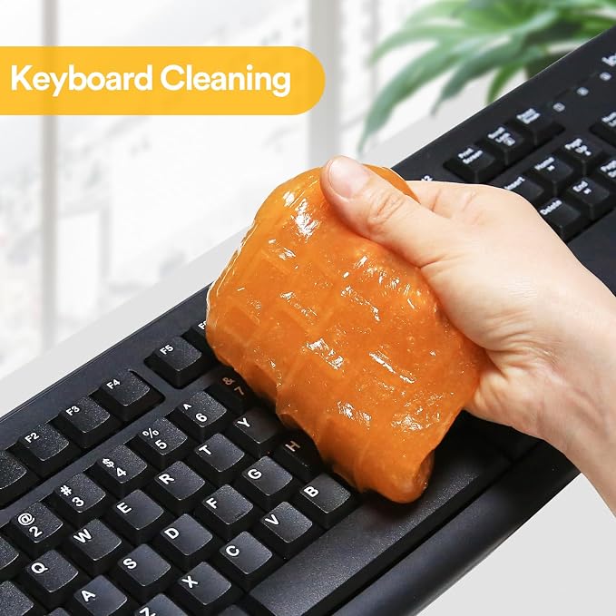 Car Cleaning Gel for Car Cleaning Putty Car Putty Auto Detailing Tools Car Slime Cleaner Dust Cleaning Gel for Car Interior Cleaner Car Accessories Keyboard Cleaner Orange, 4 Pack (160g Each)