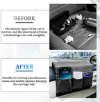 Car Window Side Storage Box, Multifunctional Leather Vehicle Side Door Armrest Pad Organizer with Pockets, Auto Window Arm Elbow Rest Storage Bag, Universal for SUV Van Truck (Black)