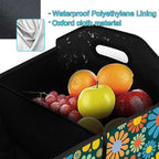Hippie Flower Car Trunk Storage Box with Pockets Car Accessory for SUVs Cars Automotive Organizer