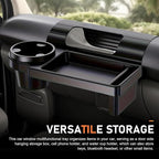 Car Cup Holder, Car Window Multifunctional Organizer, Vehicle Door Side Hanging Rack, Cell Phone Storage Box, Plug & Play Vehicle Storage with Sponge Pads, for Most Cars (Black #A)