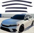 Outside Mount Window Visors Rain Guards for 2022-2026 Honda Civic Sedan - 4PCS Smoke Tint Side Window Deflectors, Easy Tape-On Installation, Weather Protection & Reduce Wind Noise,Car Accessories