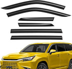 Extra Durable Window Deflectors Tape-On Window Visors Rain Guards Fit for Lexus TX 2024-2026, Sun Visors, Wind Vent for Shades, Exterior Car Accessories - 6pcs. AG0757